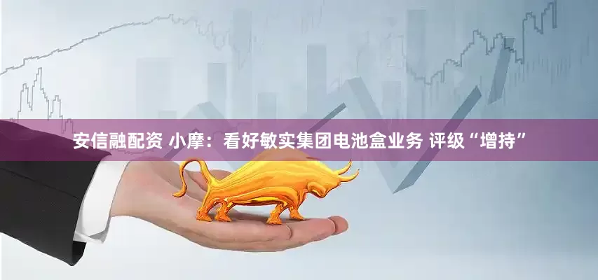 安信融配资 小摩：看好敏实集团电池盒业务 评级“增持”